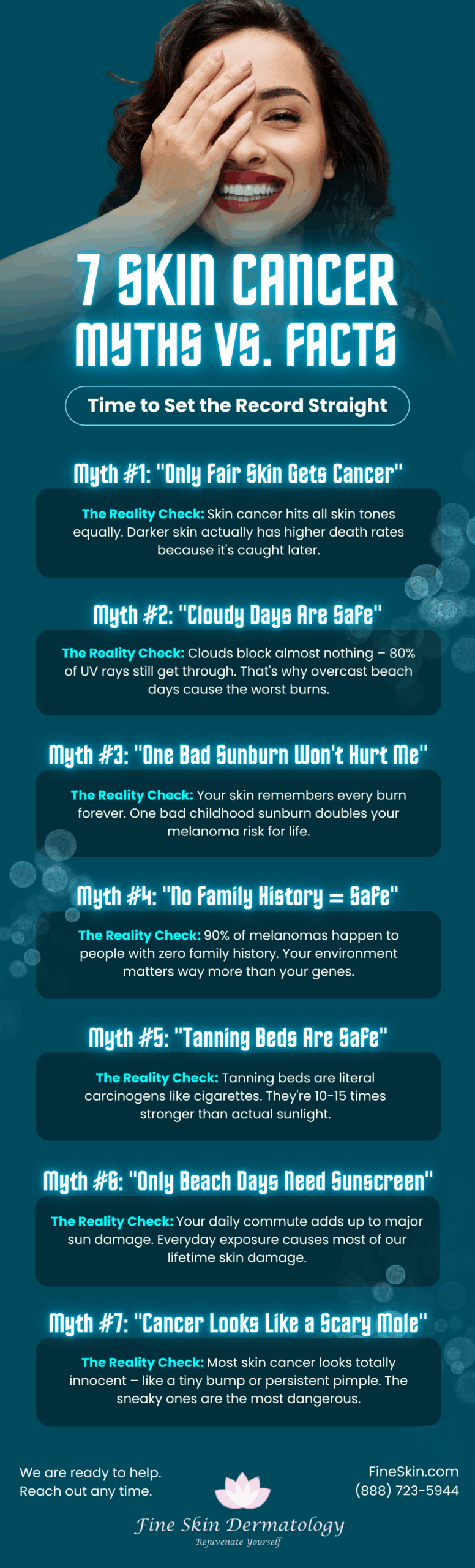 7 Skin Cancer Myths vs Facts Time to Set the Record Straight Infographic