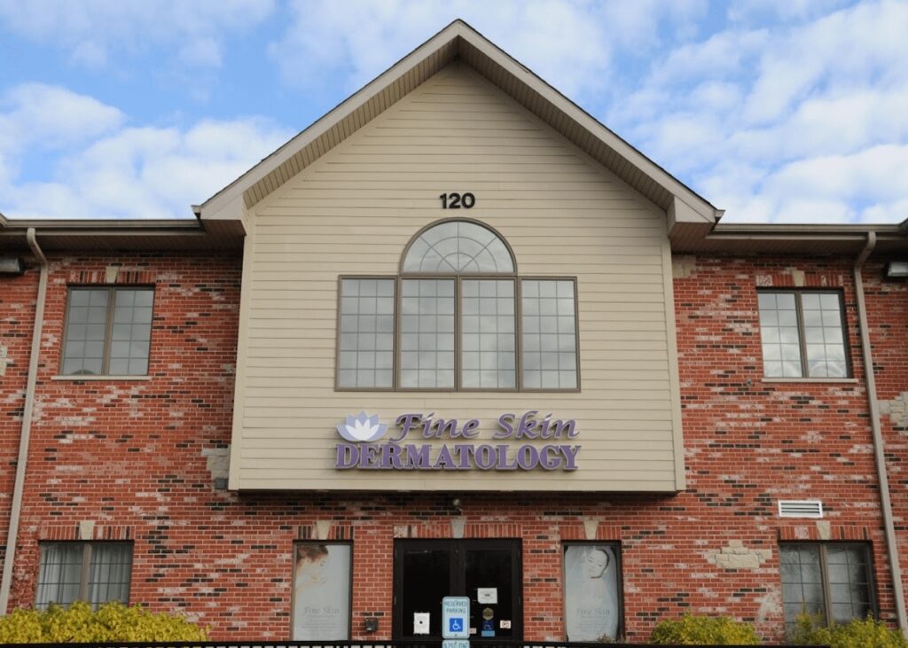 Fine Skin Dermatology clinic exterior on a clear day in New Lenox